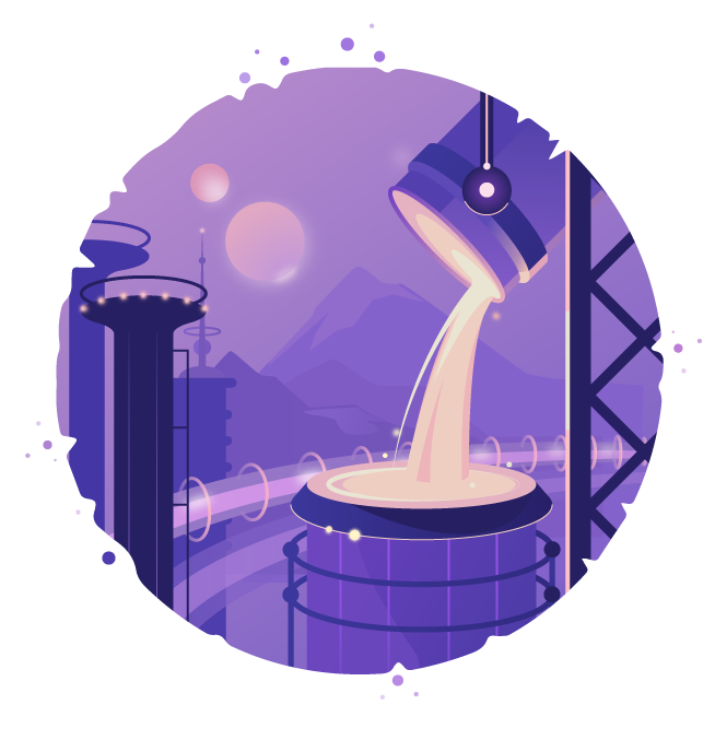 futuristic city icon