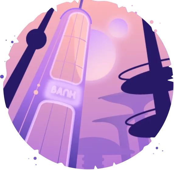 futuristic city icon